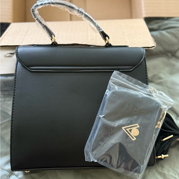 Valentino Orlandi Black Handbag with Gold Accents - Picture 7 of 9